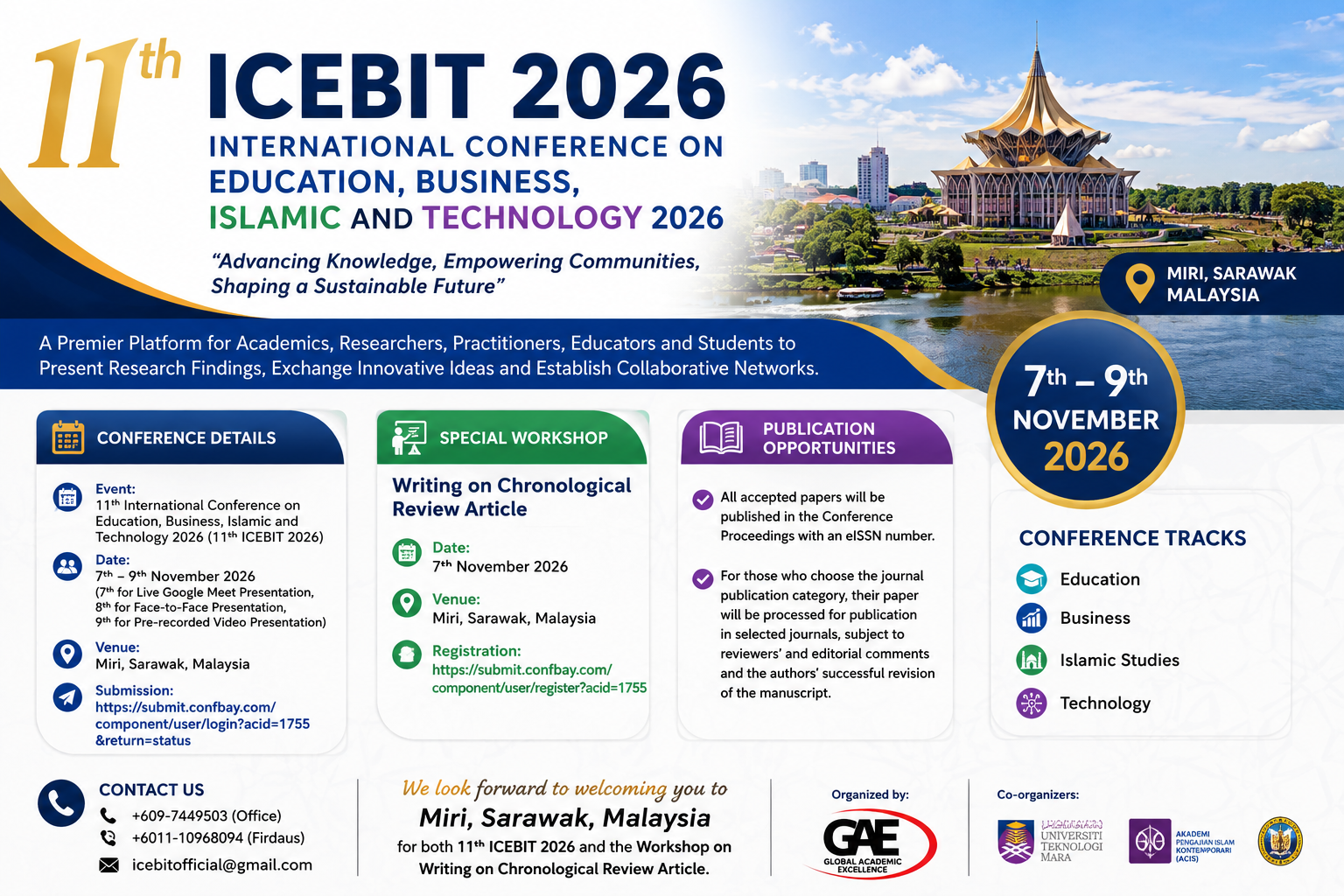 11th International Conference on Education, Business, Islamic and Technology 2026 (11th ICEBIT 2026)